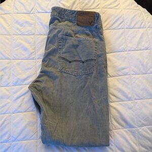 American Eagle Outfitters Men's Light Gray Relaxed Jeans